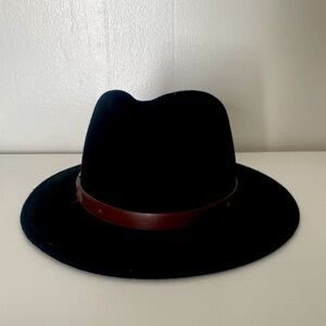 Brixton Messer Fedora, unisex size small, black.